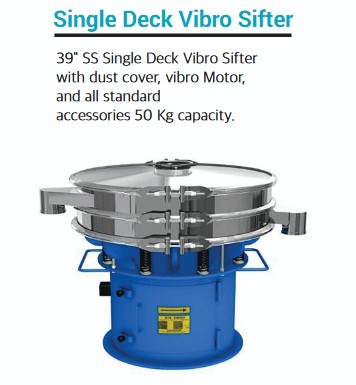 Single deck vibro sifter